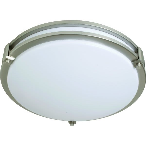 Seasons Carlisle 12" LED Saturn 13w, White Acrylic Diffuser Satin Nickel