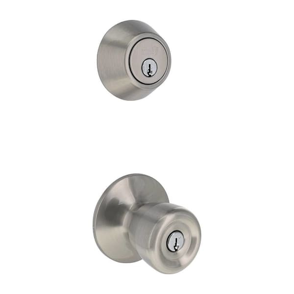 Shield Security Tulip Deadbolt/entry Combo 2-3/8"-2-3/4" Grade 3 Stn Nickel
