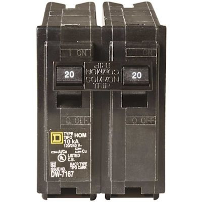 Square D Homeline 20 Amp 2-Pole Circuit Breaker