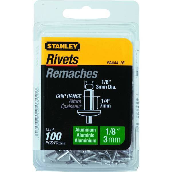 Stanley 1/8 In X 1/4 In Aluminum Rivets Package Of 100