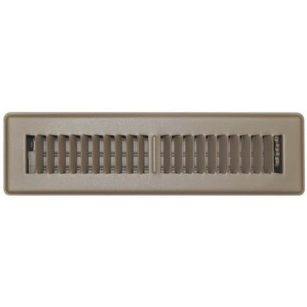 Truaire 2 In. X 12 In. Brown Floor Register 246449