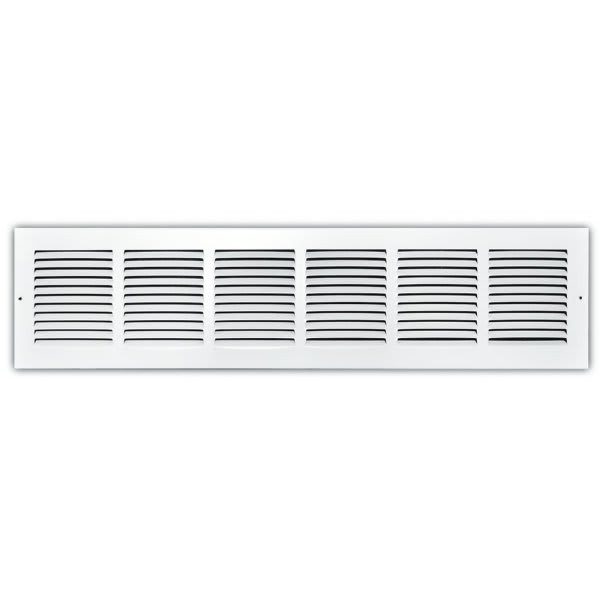 Truaire 30 In. X 6 In. White Stamped Return Air Grille 246435