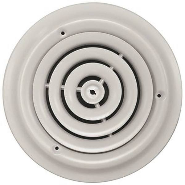 Truaire 6 In White Round Ceiling Diffuser