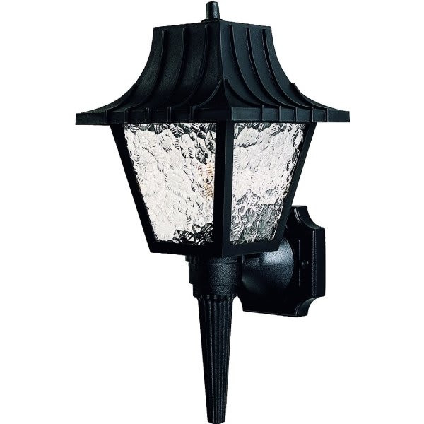 Unbranded Colonial Style Black Outdoor Wall Lantern