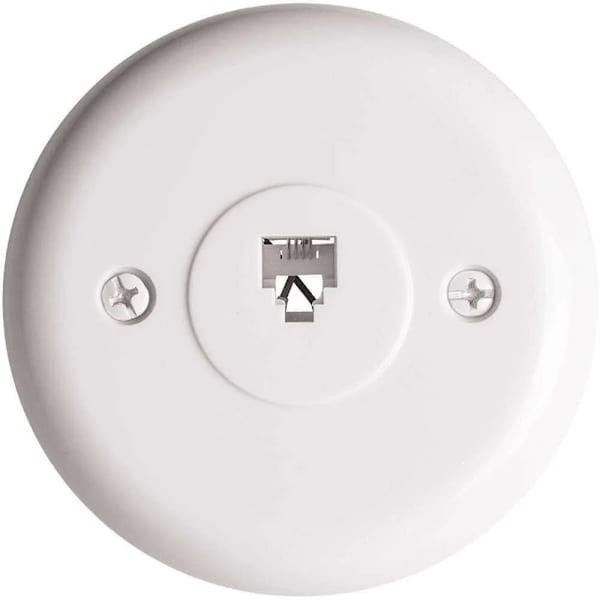Westek White 1-Gang Phone Jack Wall Plate, Package Of 10