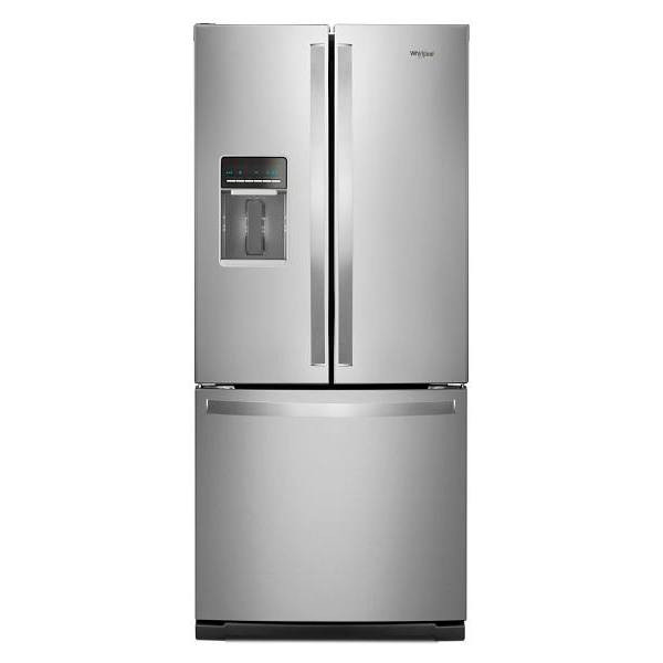 Whirlpool 20 Cu Ft 30" W French Door Refrigratr W Ice Maker Stainls Stel