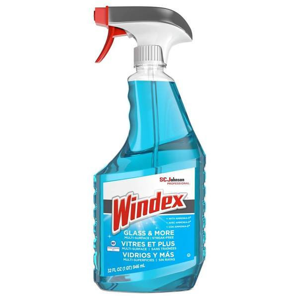 Windex Glass Cleaner With Ammonia-D, 32 Oz, Case Of 8