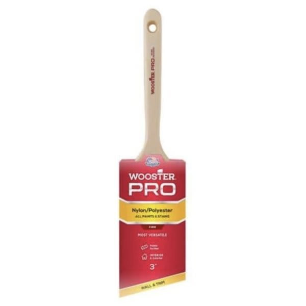 Wooster PRO 3 In. Nylon/polyester Angle Sash Brush