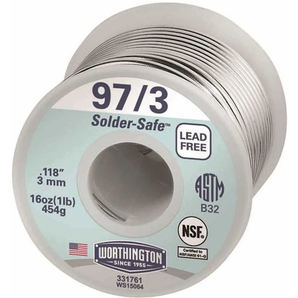 Worthington 16 Oz 97/3 Lead-Free Solder