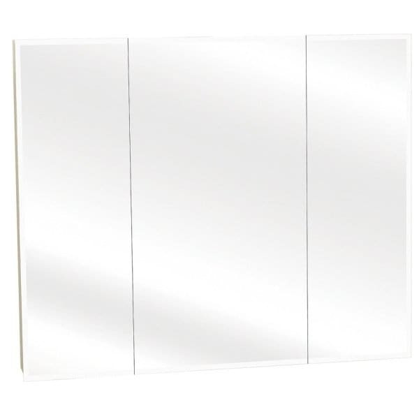 Zenna Home 36 W X 30 In H Surface-Mount Tri-View Bevel Mirror Medicine Cabinet 404504