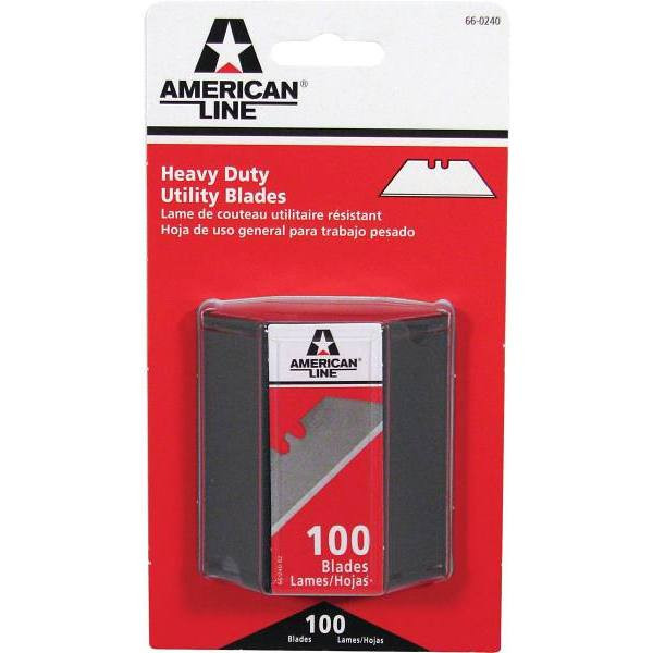 Stanley Heavy-Duty .024" 2-Notch Utility Blades(100-Pack)
