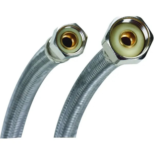 Fluidmaster Braided Stnls Steel Faucet Connector 3/8 In. Compr X 1/2 In. F.i.p. X 9 In. L