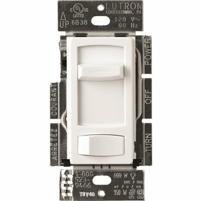 Skylark Contour  LED+ Dimmer Switch for LED and Incandescent Bulbs, 150-Watt/Single-Pole or 3-Way, White (CTCL-153PR-WH)