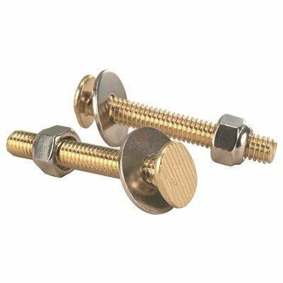 ProPlus 5/16 In. X 2-1/4 In. Oval Toilet Bolt, Brass Plated Package Of 2