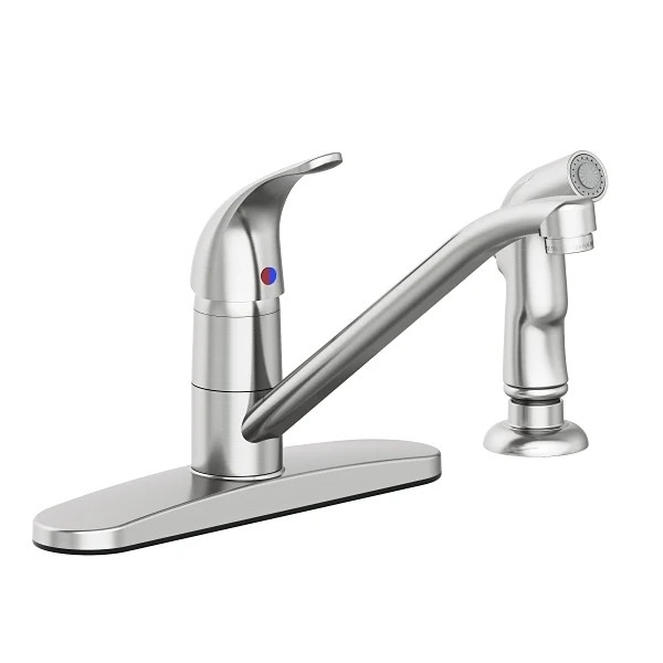 Seasons Premier Single-Handle Kitchen Faucet With Side Sprayer, Stainless Steel