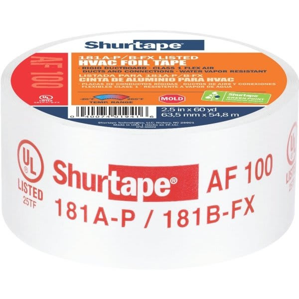 Shurtape 2.5" X 60.1 Yd. Af100 HVAC Foil Tape