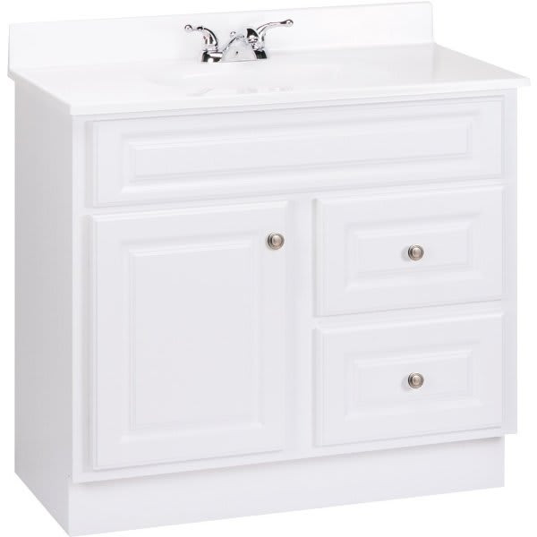 Glacier Bay 36 In. W X 33.5 In. H X 21 In. D Bathroom Vanity Cabinet, White