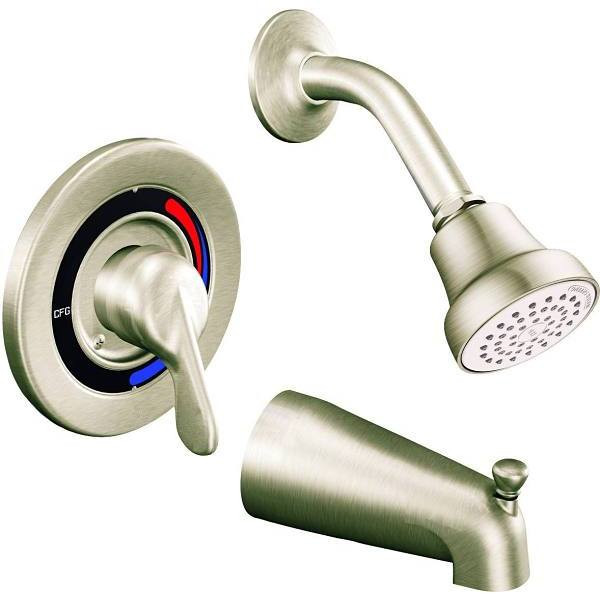 Cleveland Faucet Group Cornerstone Tub And Shower Trim Brushed Nickel 1.75 Gpm 242927