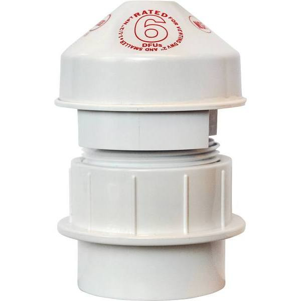 Oatey Sure-Vent 1-1/2 In Pvc Air Admittance Valve 20 Dfu Branch And 8 Dfu Stack