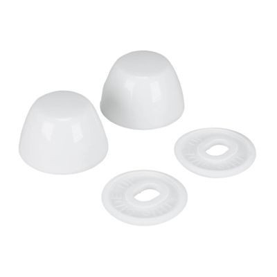 Danco Universal Round Toilet Bolt Caps In White, Package Of 6