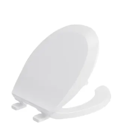 Maintenance Warehouse Round Plastic Open Front Standard Toilet Seat, White