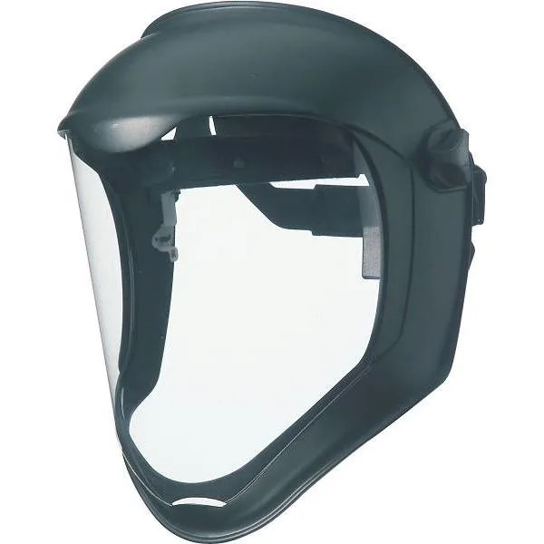 Uvex Bionic Black Matte Faceshield W/ Clear Pc Uncoated Visor