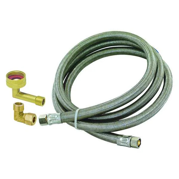 72" Stainless Steel Dishwasher Supply Line - Water Connector Kit, SS, 125 psi