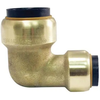 Tectite 3/4 In. X 1/2 In. Push-To-Connect 90-Degree Reducer Elbow (Brass)
