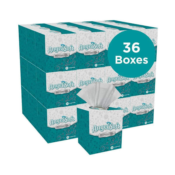 Angel Soft Professional 2-Ply Facial Tissue Cube Box (36 Boxes-Case)