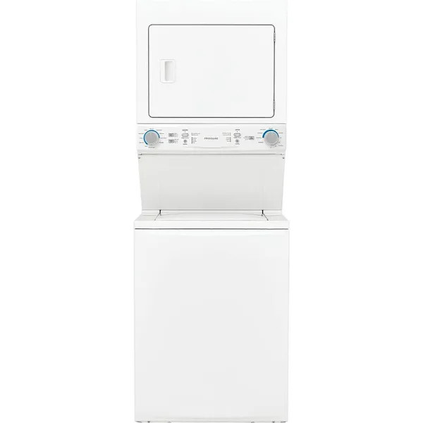 Frigidaire 3.9 Cu. Ft. Washer And 5.5 Cu. Ft. Gas Dryer Laundry Center With Quick Wash And Dry Cycle, White