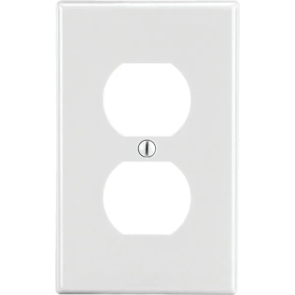 Hubbell 1-Gang Duplex Receptacle Wall Plate (25-Pack) (White)