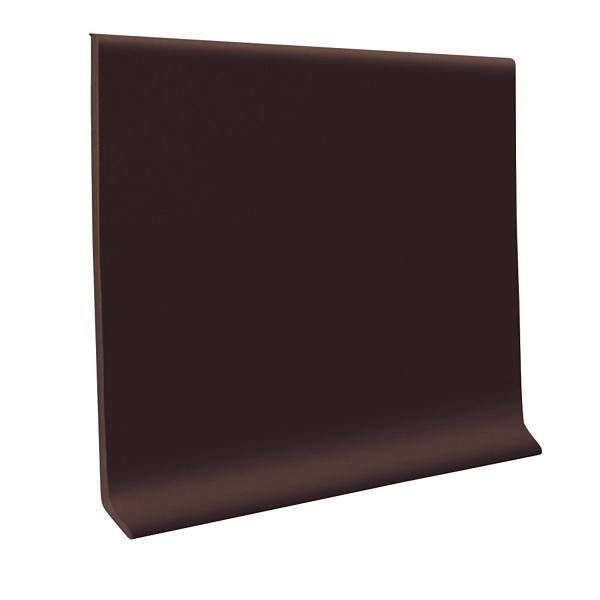 Roppe Brown Vinyl Wallbase Cove 4" H X 48" L Case Of 16