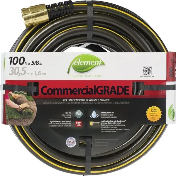 Swan Industrial Pro Garden Hose Kink-Free 5/8" 100' Length Heavy-Duty