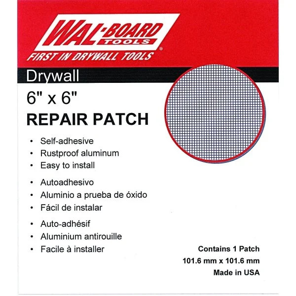 Wal-Board 6 X 6" Self-Adhesive Drywall Patch, Package Of 10