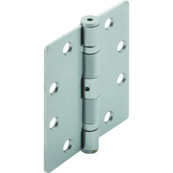 4-1/2" Commercial Ball Bearing Door Hinge Satin Chrome Steel Material, Pack Of 3