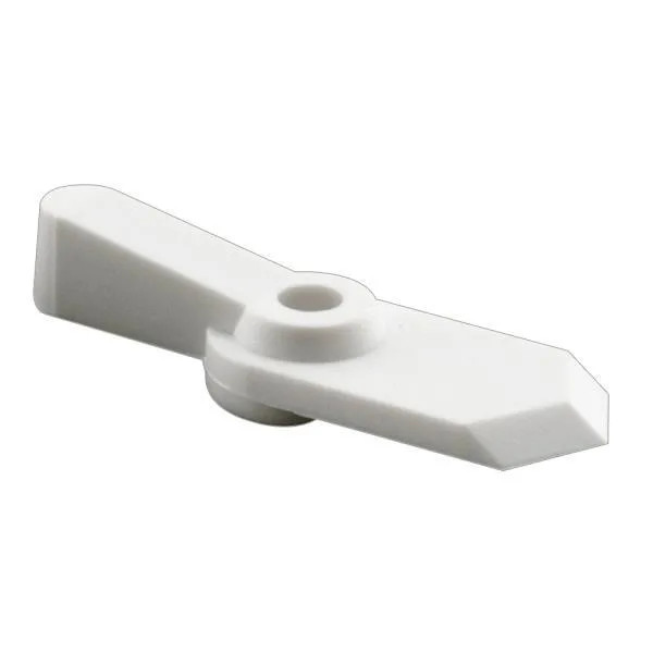 Pointer Latch, 5/8in, Plastic, White, W/ Screws, Package Of 12