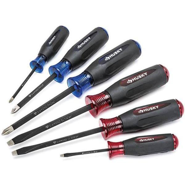 Husky Diamond Tip Magnetic Screwdriver 6-Piece Set