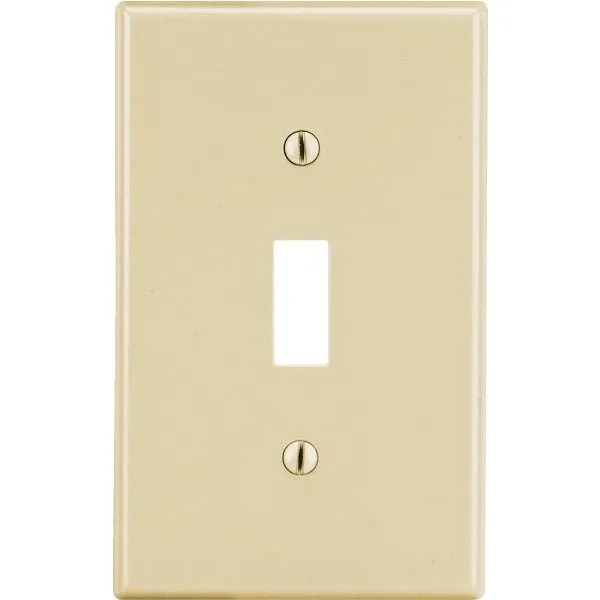 Hubbell 1-Gang Toggle Polycarbonate Thermoplastic Wall Plate (25-Pack) (Ivory)