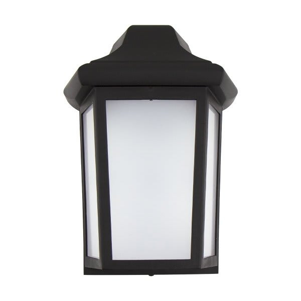 Liteco 10-Watt Black Integrated Led Outdoor Wall Mount Lantern 4000k