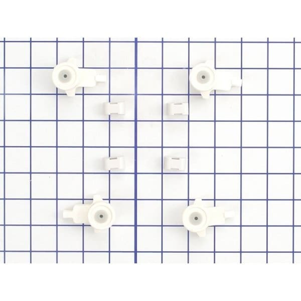 Electrolux Replacement Dishwasher White Upper Rack Roller Kit, Part# 5300809140
