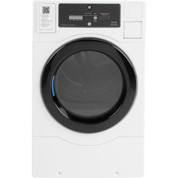GE Commercial 7.7 cu. ft. Side-By-Side SmartHQ Electric Dryer, Built-In App Payment, Optional Coin Drop Compatible, ADA