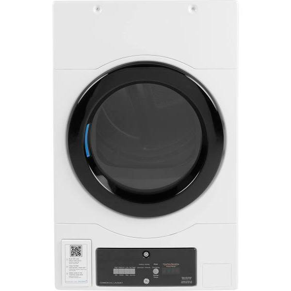 GE Commercial 7.7 cu. ft. Stackable SmartHQ Electric Dryer, Built-In App Payment, Optional Coin Drop Compatible