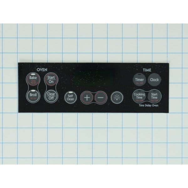 Ge Replacement Control Overlay For Range, Part #wb27k10118