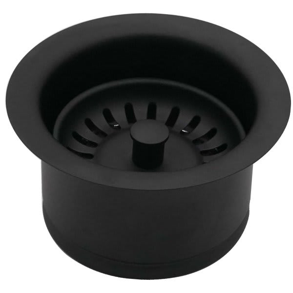 Westbrass 4-1/4" Brass Extra-Deep Disposal Flange And Stopper In Matte Black