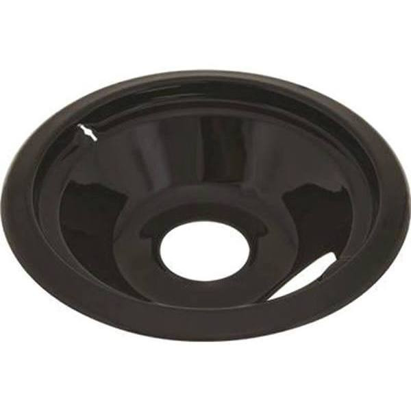 #560732 6" Porcelain Drip Pan For Ge/Hotpoint Ranges, Black, Package Of 6