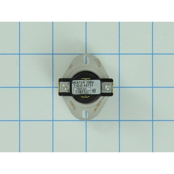 Whirlpool Replacement Thermostat For Dryer, Part # Wp3387137