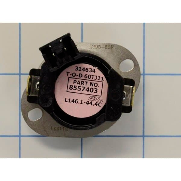 Whirlpool Replacement Thermostat For Dryer, Part # Wp8557403