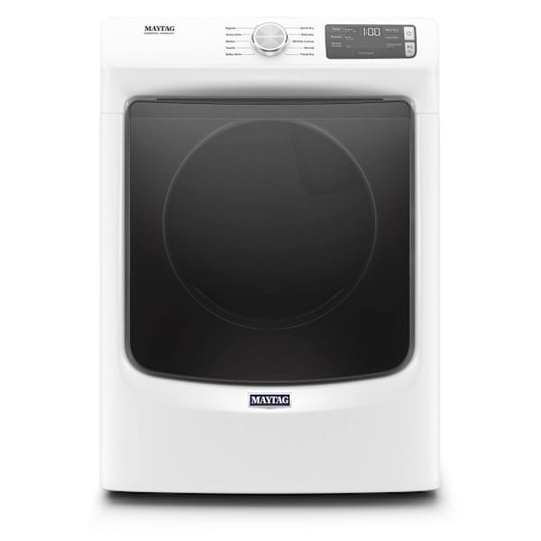 Maytag ENERGY STAR Commercial 7.3 cu. ft. Stackable Front Load 4-Way Vented Electric Dryer, White, ADA