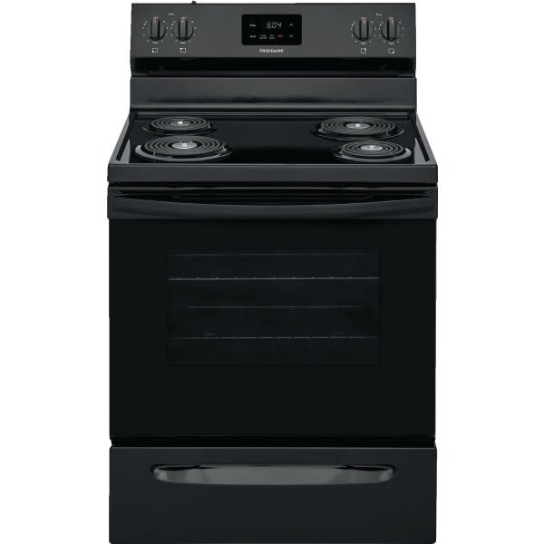Frigidaire 30" Electric, Coil Range W/ 4.8 Cu Ft, Black