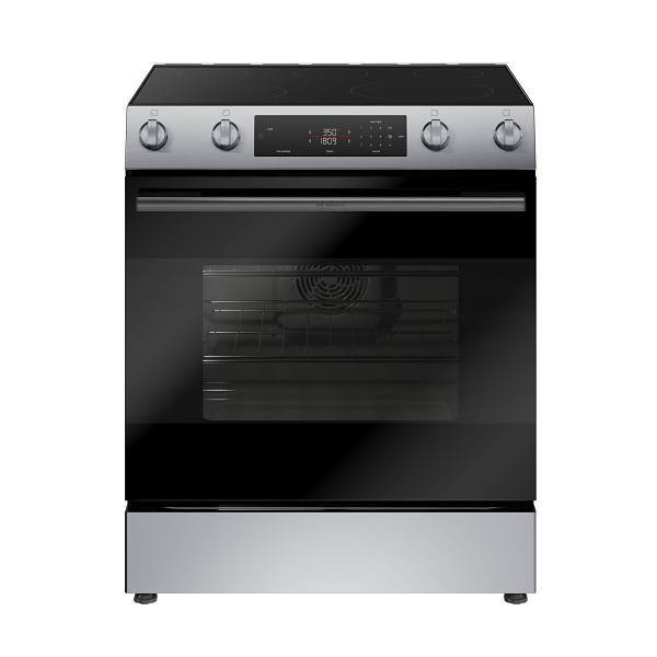 Bosch 100 Series Electric Slide-In Range In Stainless Steel HEF1050MU